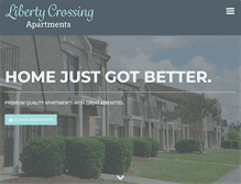 Tablet Screenshot of libertycrossingapts.com